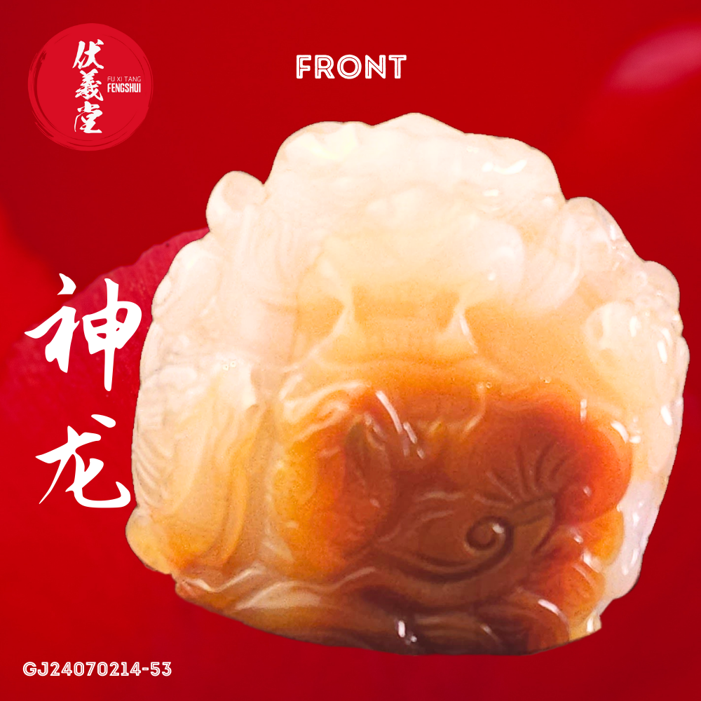 Fu Xi Tang Exquisite Jade Statue: Shenlong