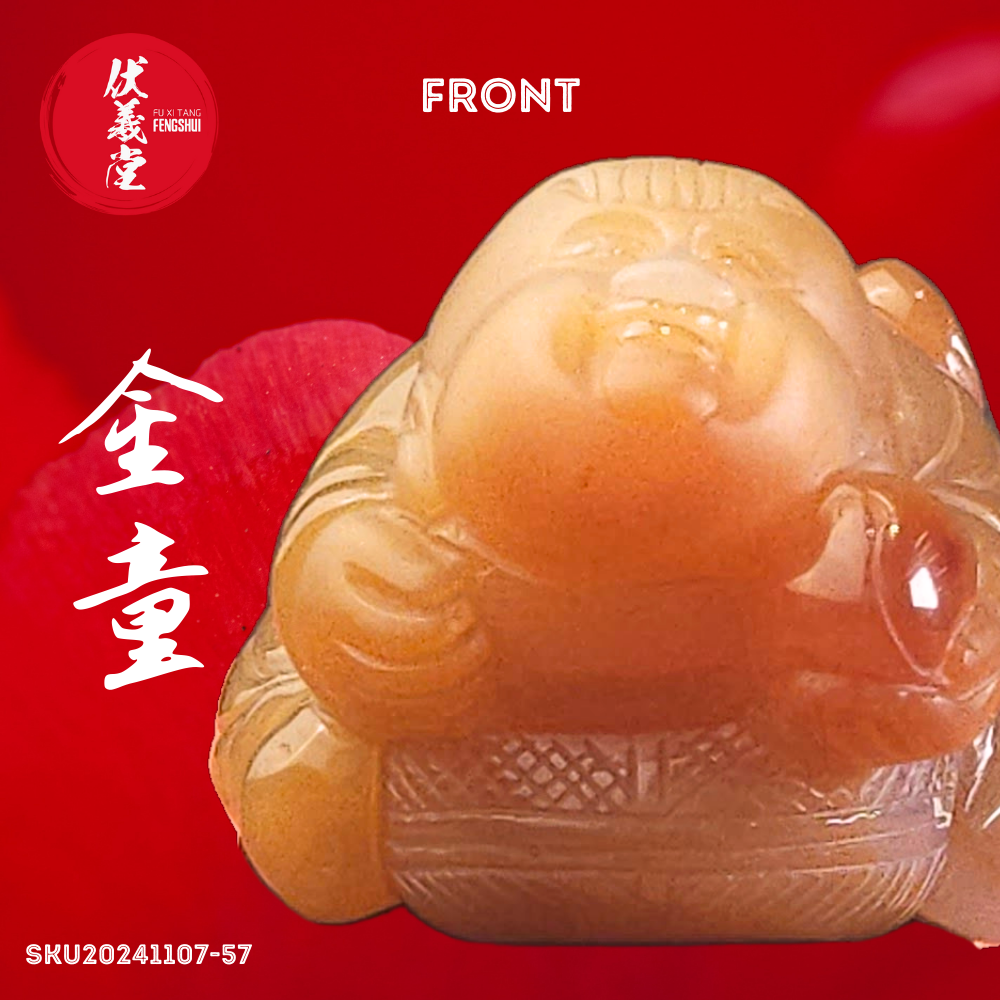 Fu Xi Tang Exquisite Jade Statue: God of Fortune