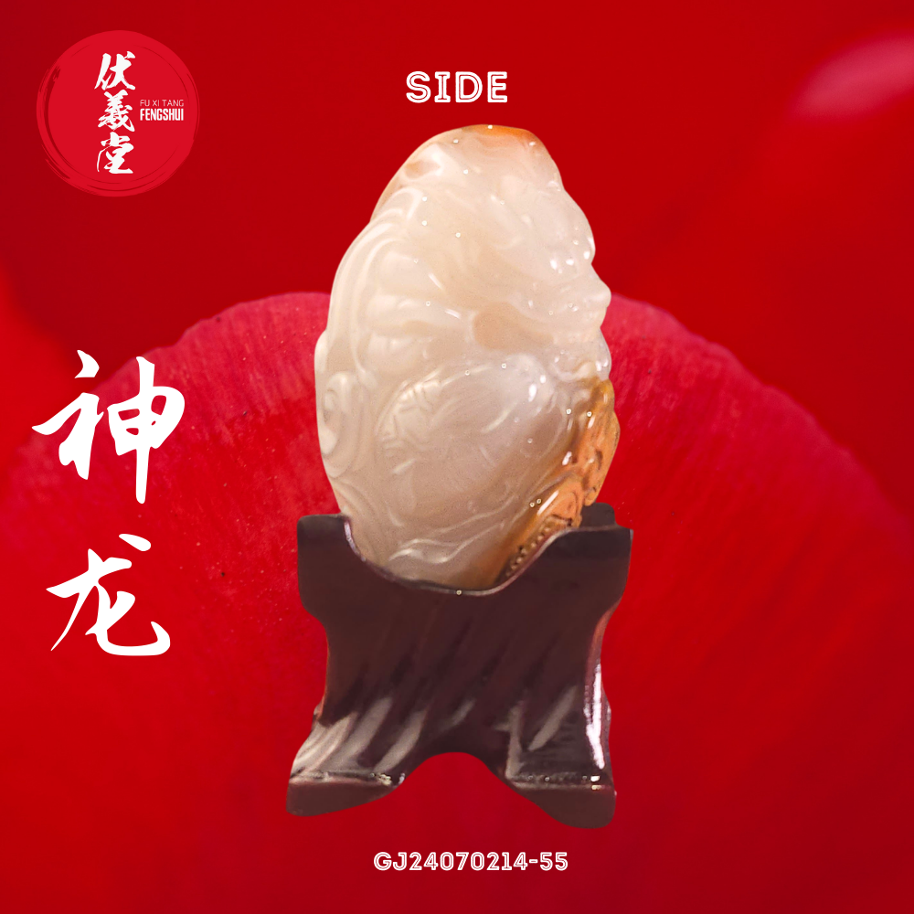Fu Xi Tang Exquisite Jade Statue: Shenlong