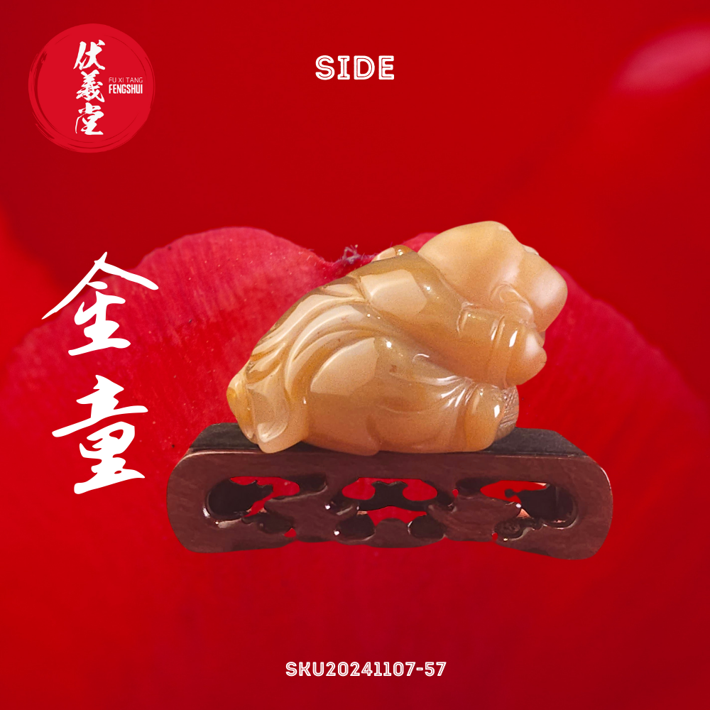 Fu Xi Tang Exquisite Jade Statue: God of Fortune