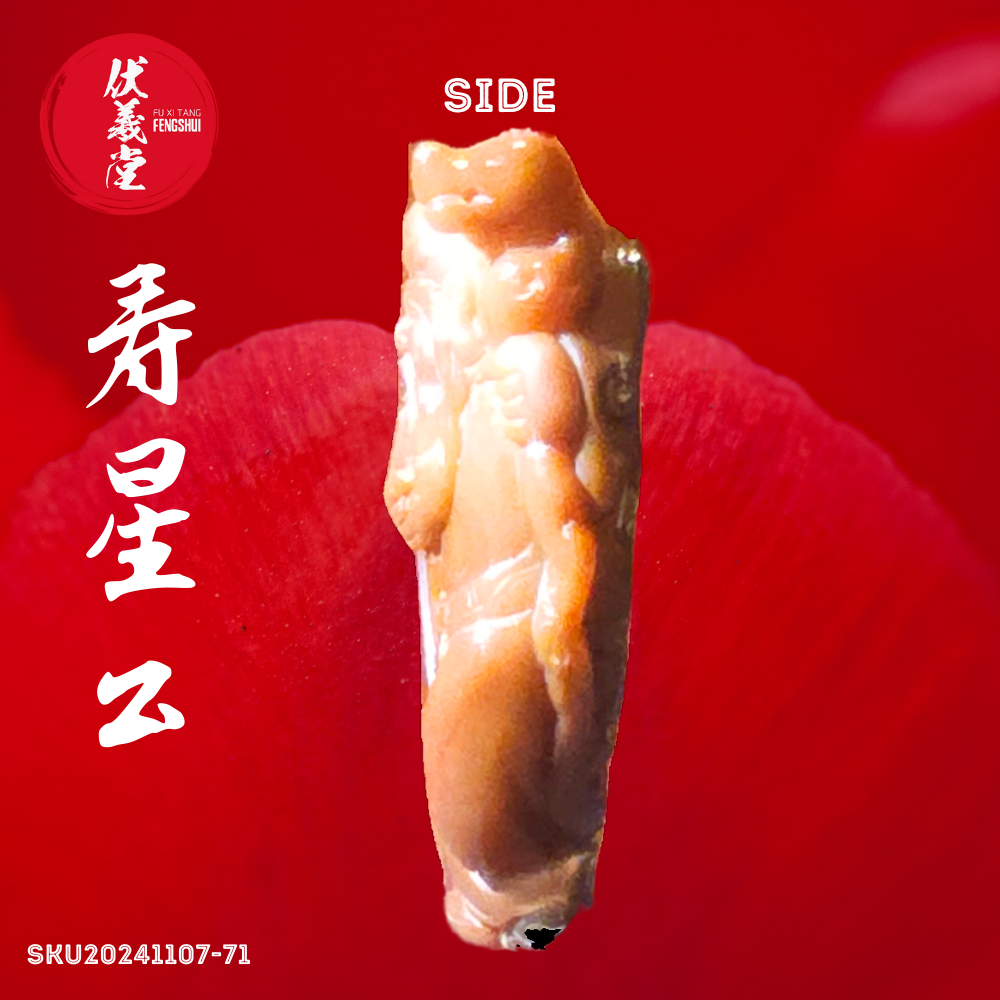 Fu Xi Tang Exquisite Jade Statue: God of Longevity