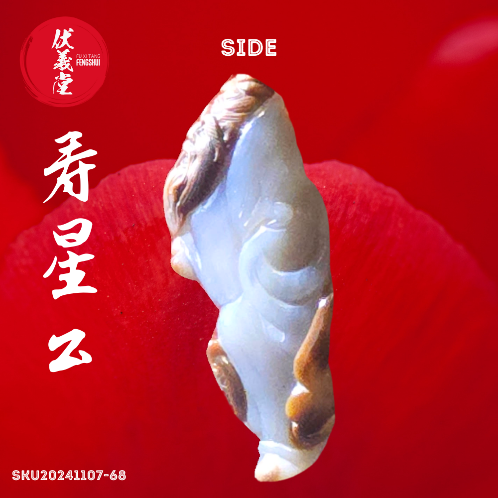 Fu Xi Tang Exquisite Jade Statue: God of Longevity