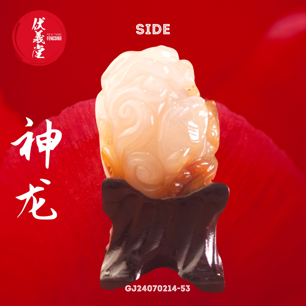 Fu Xi Tang Exquisite Jade Statue: Shenlong