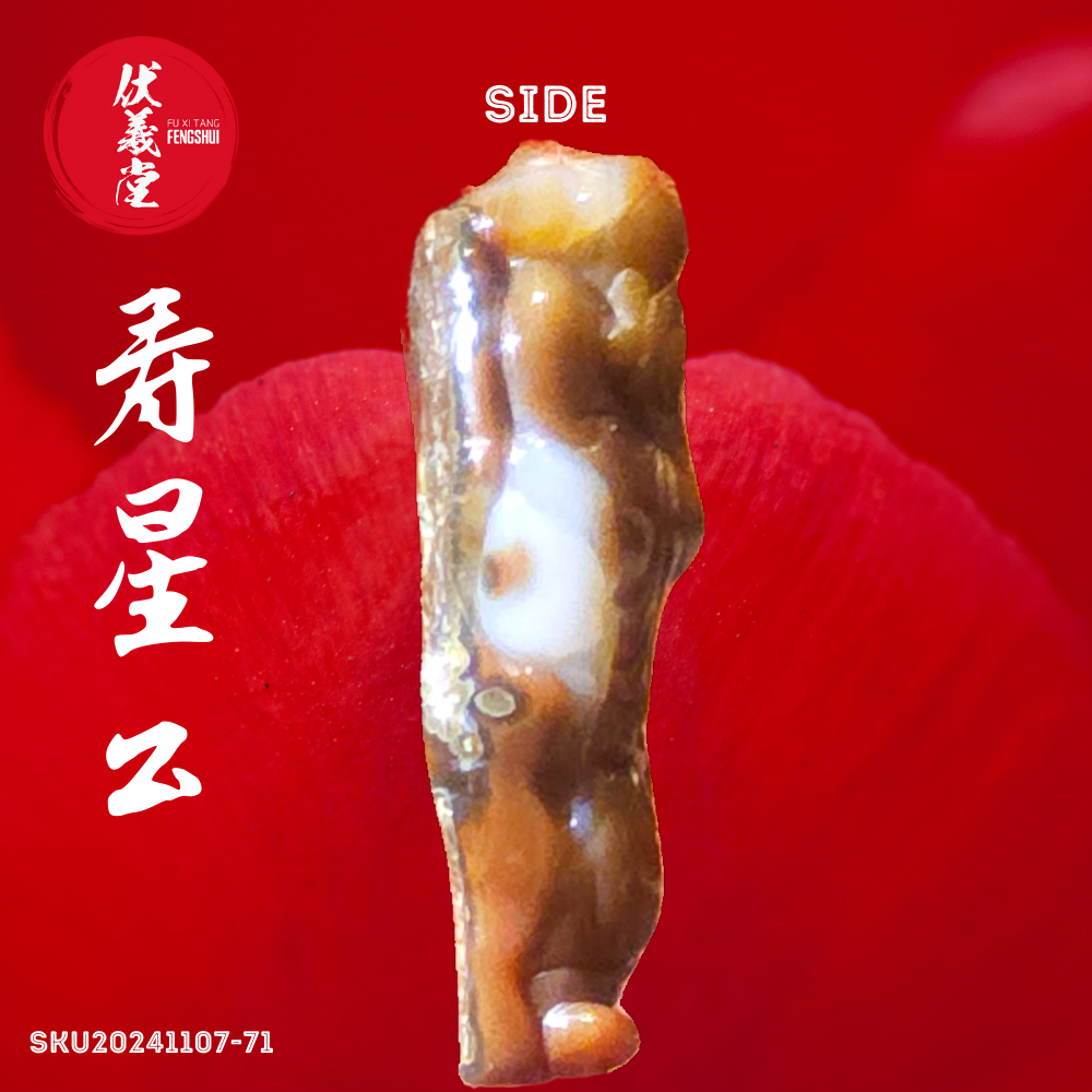 Fu Xi Tang Exquisite Jade Statue: God of Longevity
