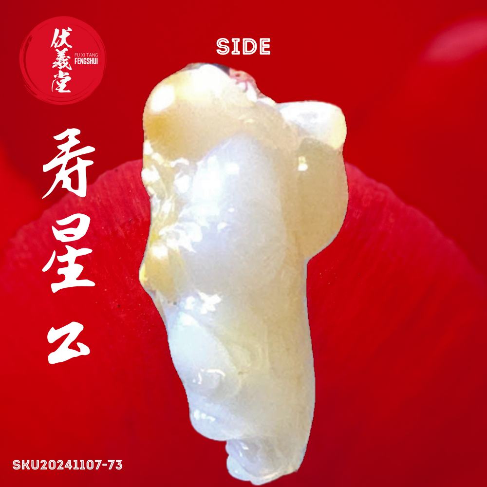 Fu Xi Tang Exquisite Jade Statue: God of Longevity