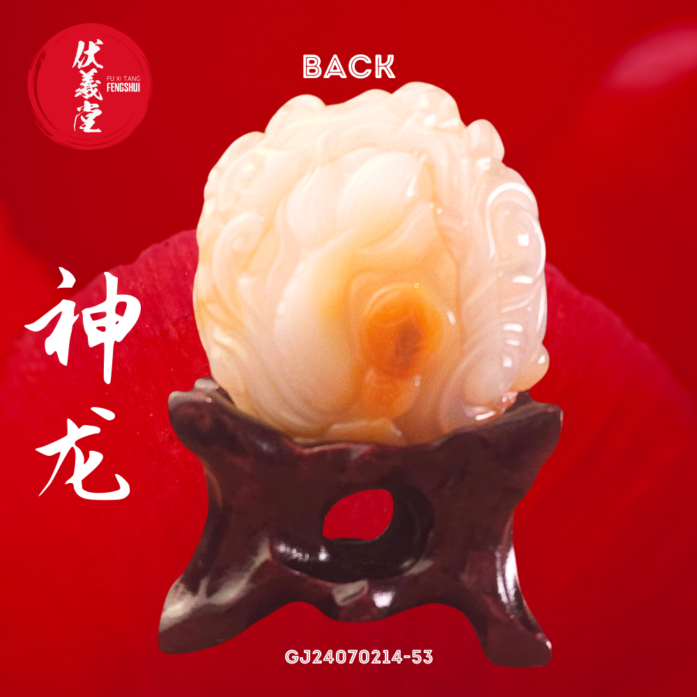 Fu Xi Tang Exquisite Jade Statue: Shenlong