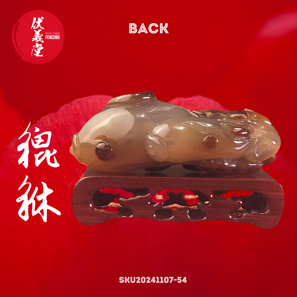 Fu Xi Tang Exquisite Jade Statue: Pixiu