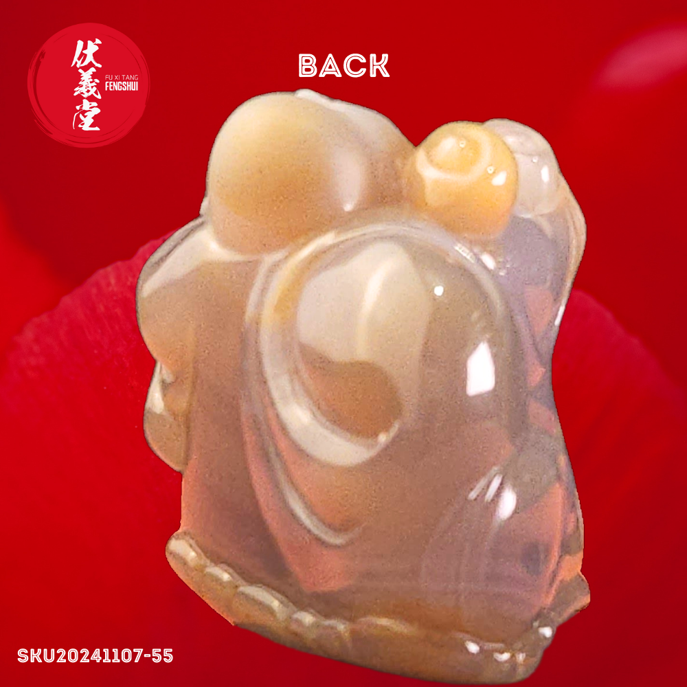 Fu Xi Tang Exquisite Jade Statue: Mi Le Tian Zun