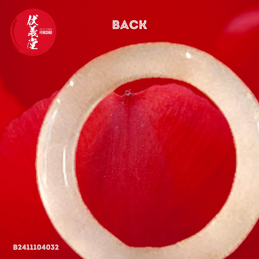 Fu Xi Tang Exquisite Jade Ring: Red Agate