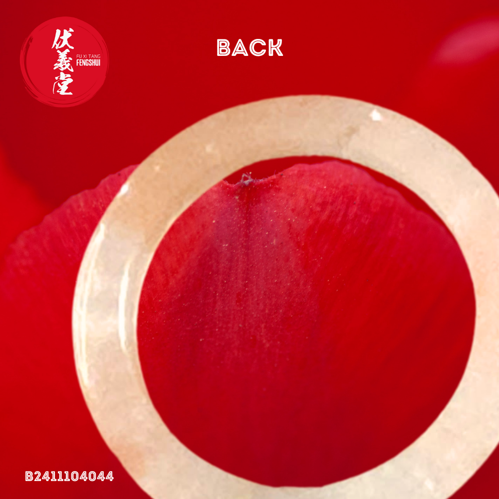 Fu Xi Tang Exquisite Jade Ring: Red Agate