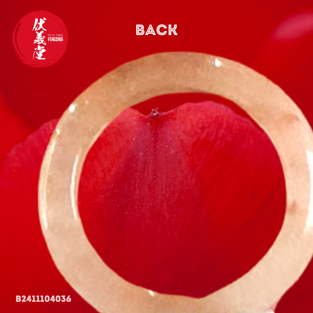 Fu Xi Tang Exquisite Jade Ring: Red Agate