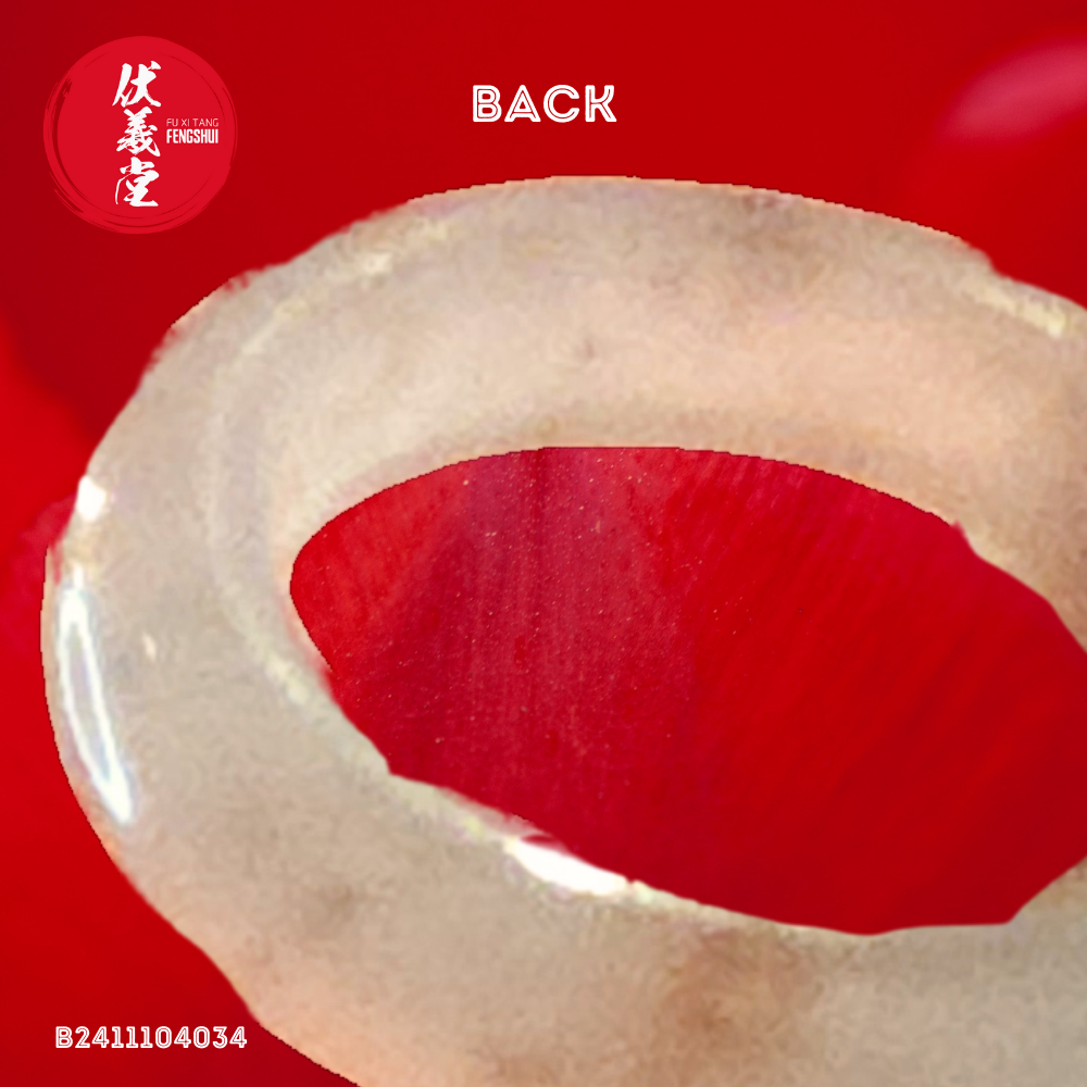 Fu Xi Tang Exquisite Jade Ring: Red Agate