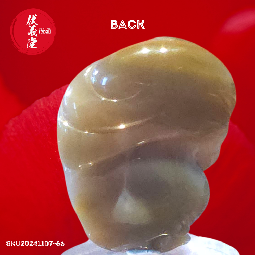 Fu Xi Tang Exquisite Jade Statue: Mi Le Tian Zun