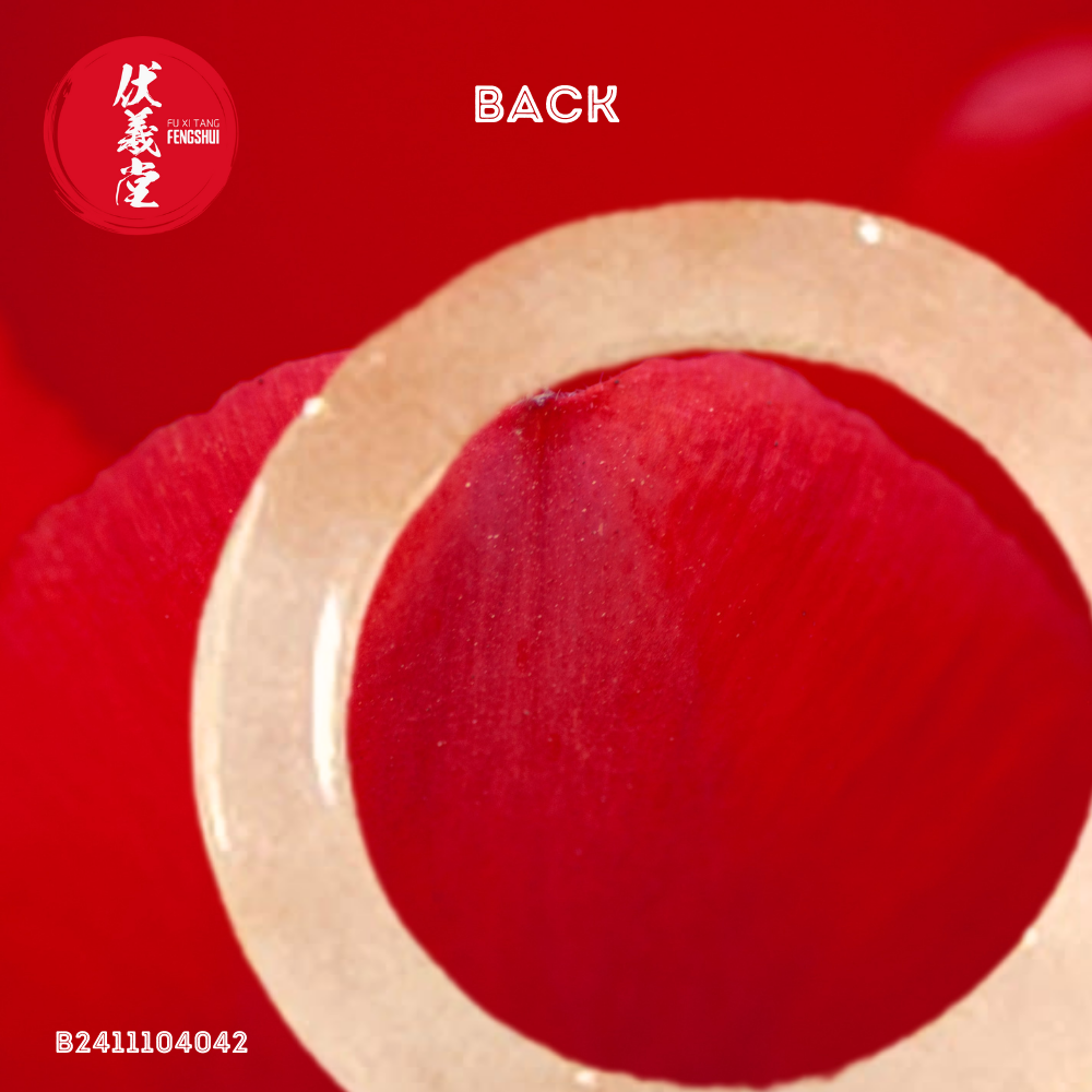 Fu Xi Tang Exquisite Jade Ring: Red Agate