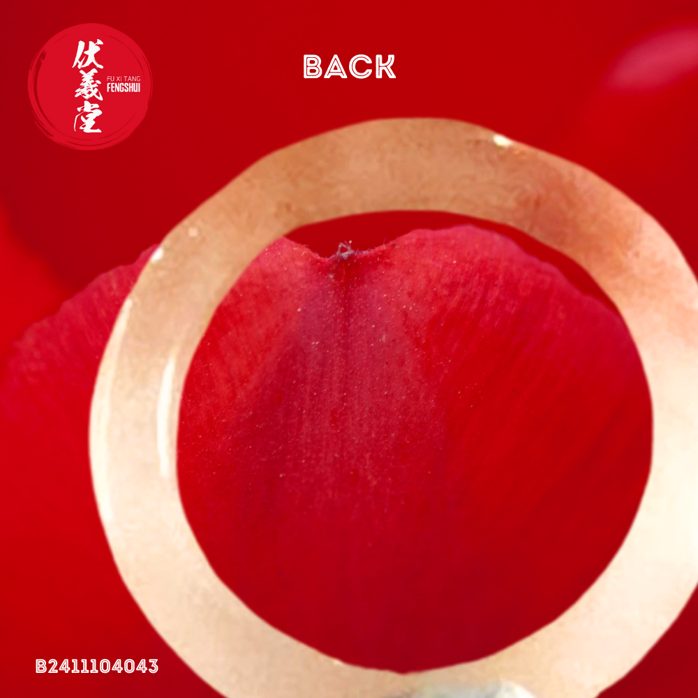 Fu Xi Tang Exquisite Jade Ring: Red Agate