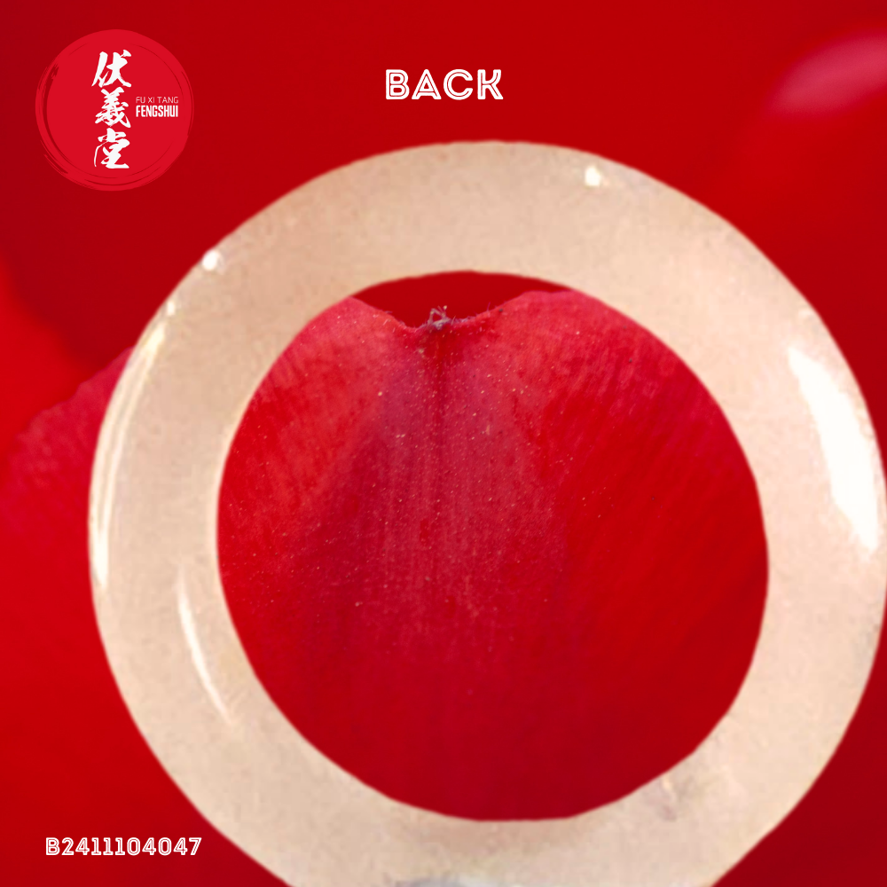Fu Xi Tang Exquisite Jade Ring: Red Agate