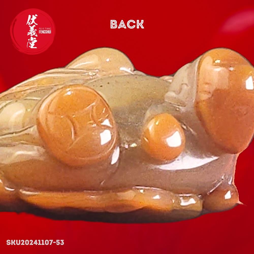 Fu Xi Tang Exquisite Jade Statue: Mi Le Tian Zun