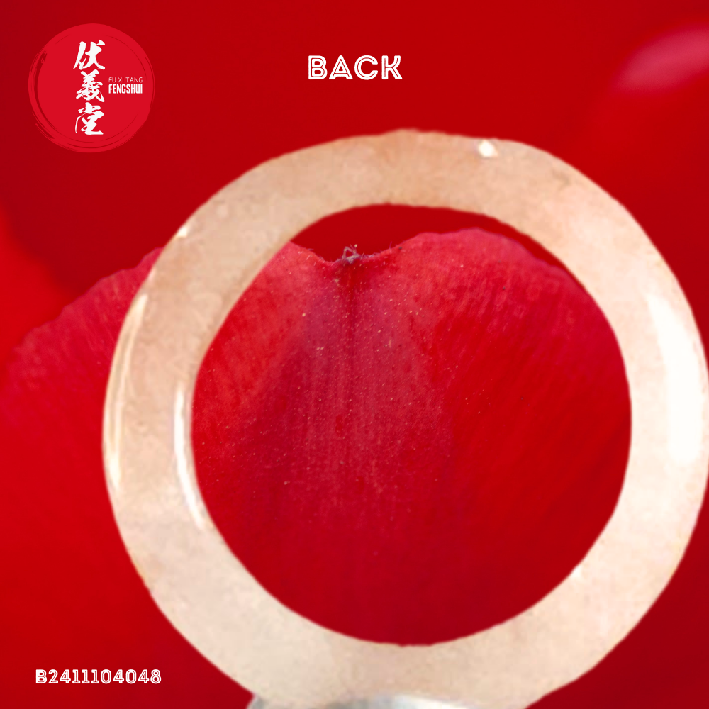 Fu Xi Tang Exquisite Jade Ring: Red Agate