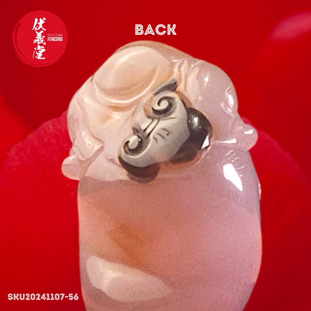 Fu Xi Tang Exquisite Jade Mini Statue: Mi Le Tian Zun