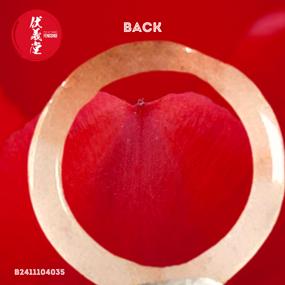 Fu Xi Tang Exquisite Jade Ring: Red Agate