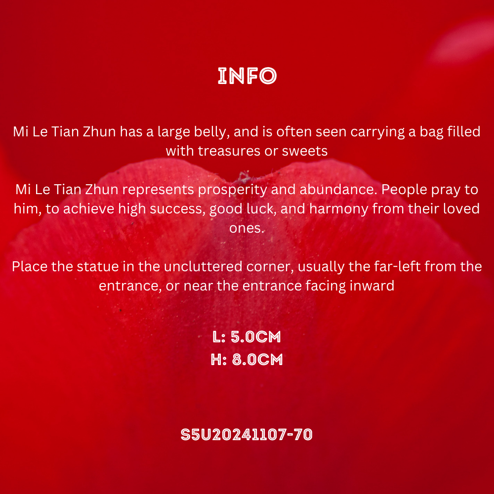 Fu Xi Tang Exquisite Jade Mini Statue: Mi Le Tian Zun