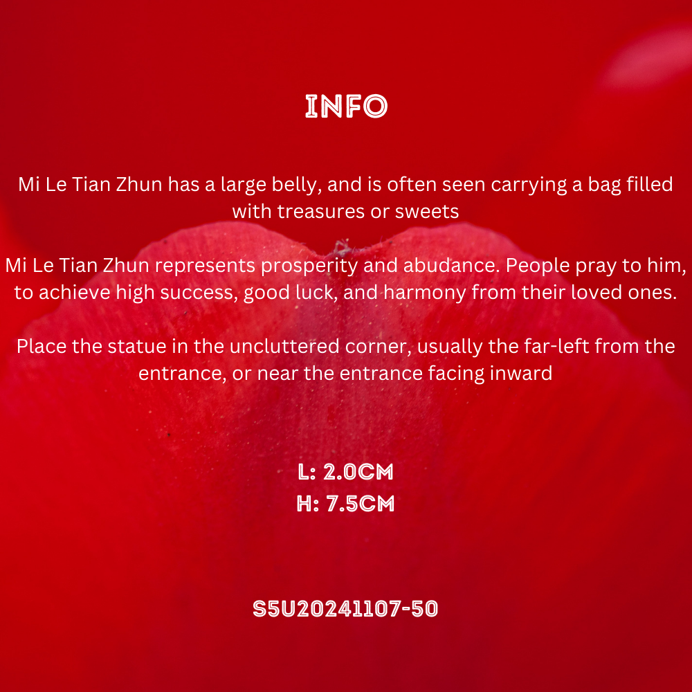 Fu Xi Tang Exquisite Jade Mini Statue: Mi Le Tian Zun