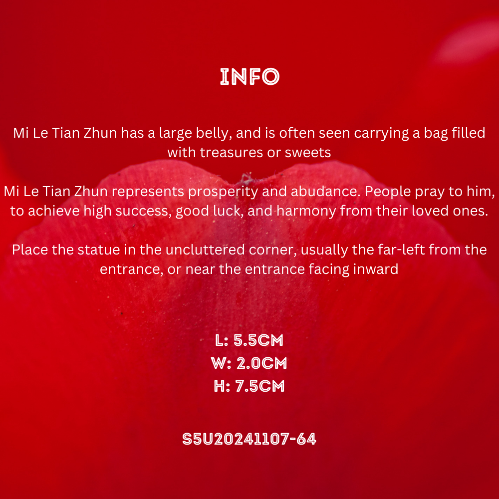 Fu Xi Tang Exquisite Jade Statue: Mi Le Tian Zun