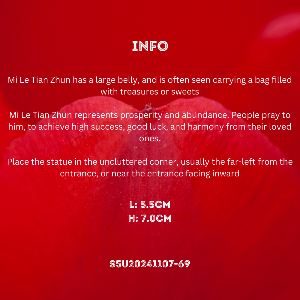 Fu Xi Tang Exquisite Jade Statue: Mi Le Tian Zun