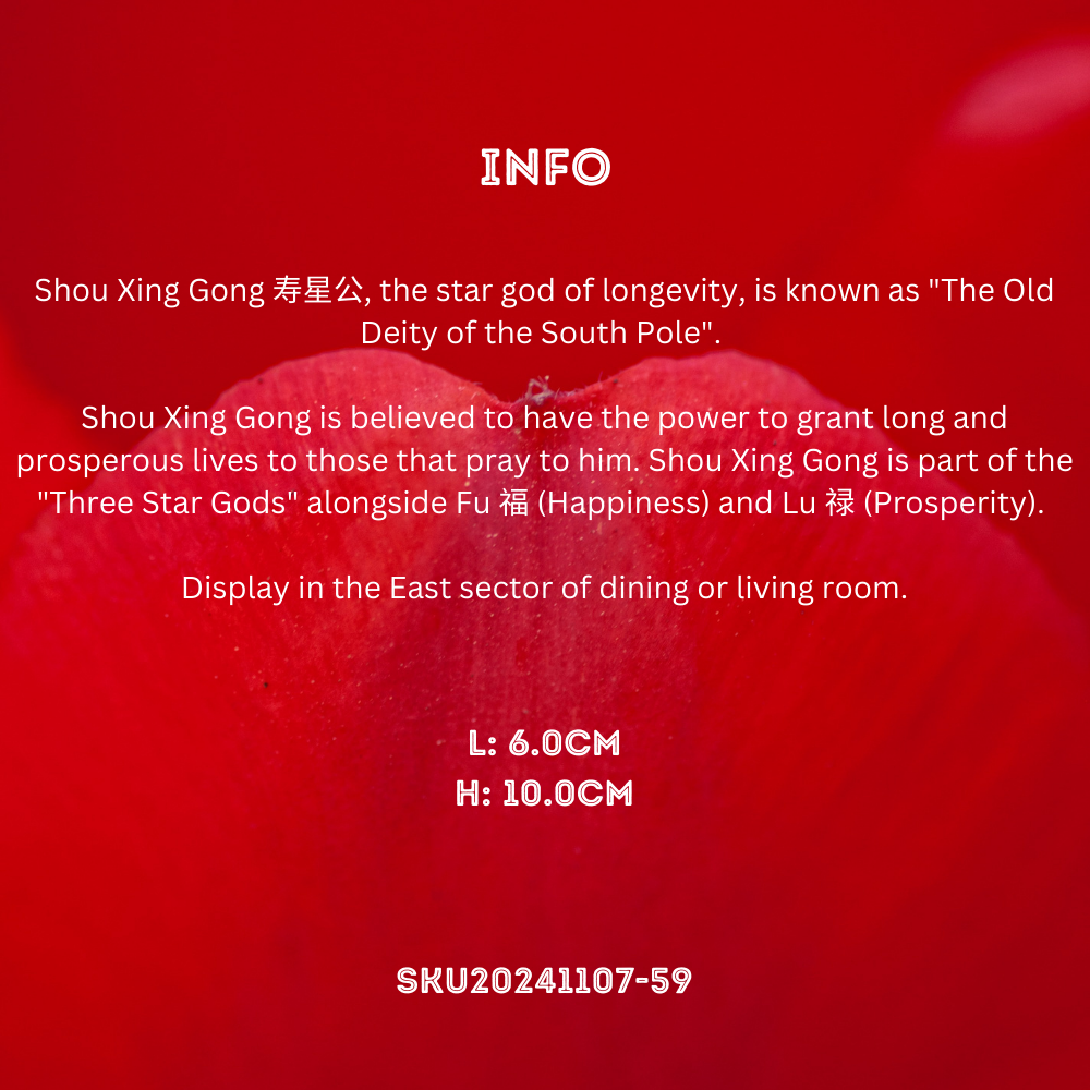 Fu Xi Tang Exquisite Jade Statue: God of Longevity