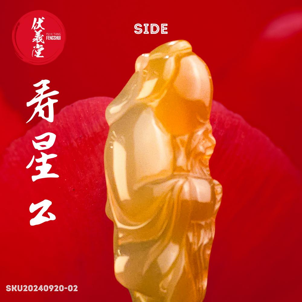 Fu Xi Tang Exquisite Jade Statue: God of Longevity