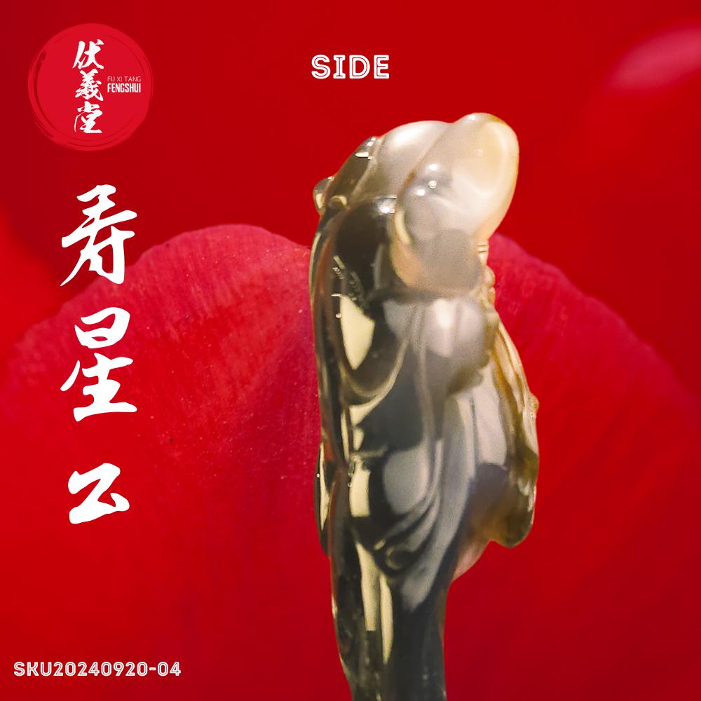 Fu Xi Tang Exquisite Jade Statue: God of Longevity
