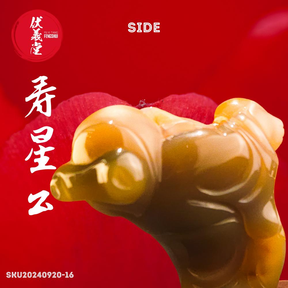 Fu Xi Tang Exquisite Jade Statue: God of Longevity