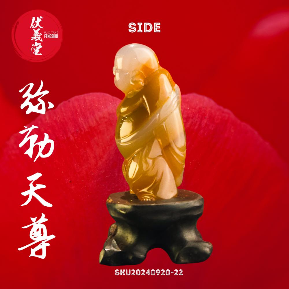 Fu Xi Tang Exquisite Jade Statue: Mi Le Tian Zun