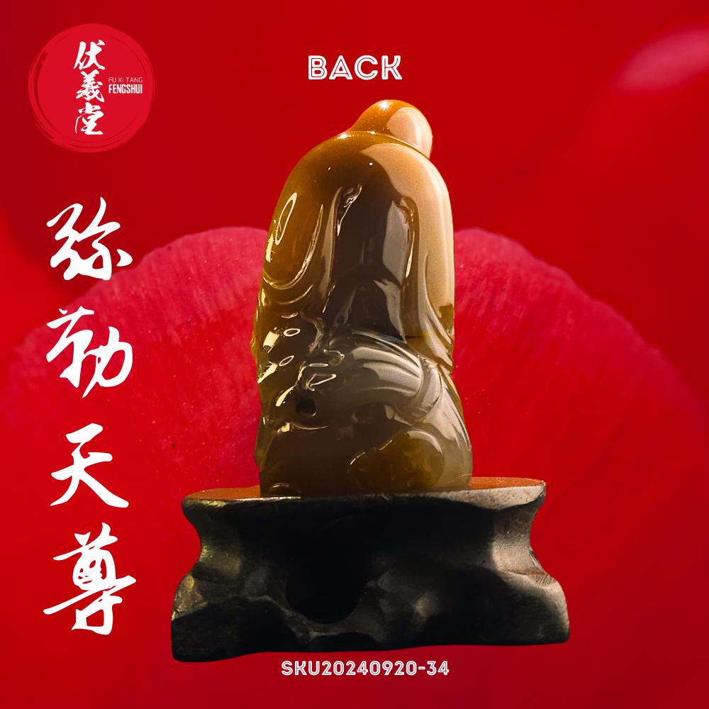 Fu Xi Tang Exquisite Jade Statue: Mi Le Tian Zun