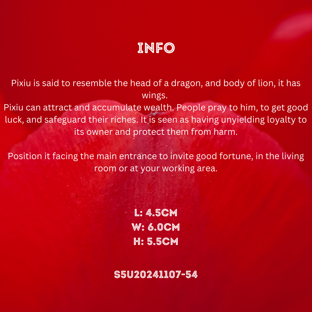 Fu Xi Tang Exquisite Jade Statue: Pixiu